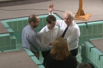 Baptism by immersion*