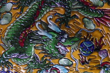 Detail of a Chinese cloisonne pattern*