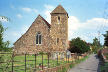 Lower Halstow church is right beside the Thames marshes*