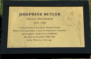 Memorial plaque to Josephine Butler in Kirknewtown church*