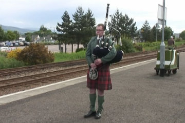 'Twas a braw bricht nicht - or something, as the piper welcomed us on board the Jacobite Express