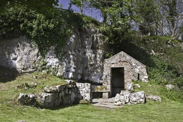 St Seiriol's well and cell behind Penmon Priory church.*