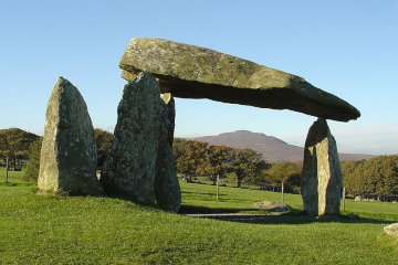 Pentre Ifan Dolmen is impressive both for its size and its setting*
