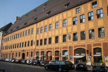 The Fugger Haus on Maximilian Strasse in Augsburg.