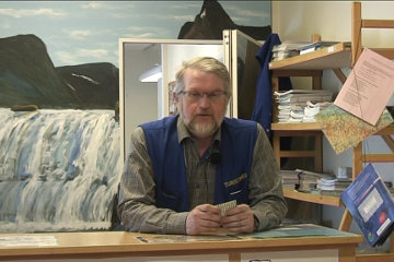 Lars Levi Laestadius lives on in the person of the man behind the desk at the Karesuando Tourist Office