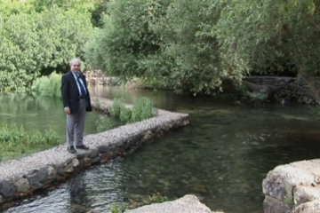 The River Jordan rises from the ground at Banias.