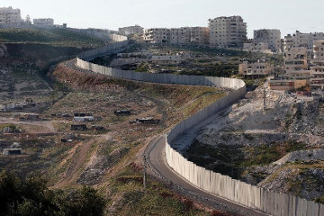 What is curious is how the boundary always seems to leave the scarce water sources on the Israeli side of the wall*